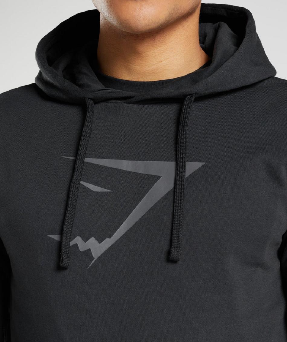 Gymshark Sharkhead Infill Muške Majica S Kapuljačom Crne | HR 2737PJJ